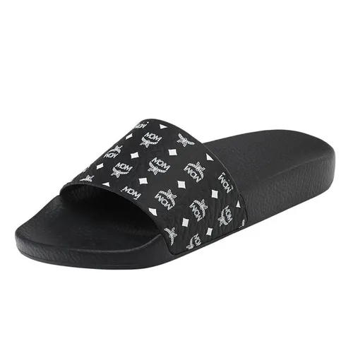 Dép MCM - Dép MCM Visetos Rubber Slides Black Màu Đen Size 35 - Vua Hàng Hiệu