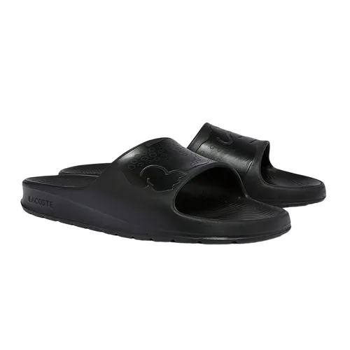 Dép Nam Lacoste Croco 2.0 Logo Strap Slides 43CMA0018 02H Màu Đen Size 43