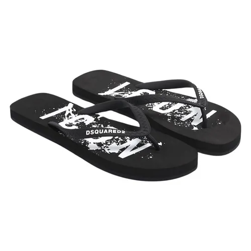 Dép - Dép Xỏ Ngón Nam DSquared2 Icon FFM0001 17205573 Màu Đen Size 42 - Vua Hàng Hiệu