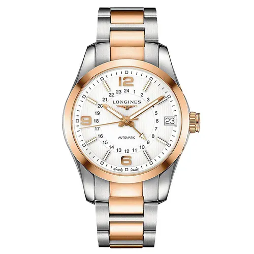 Đồng hồ Nam Vàng - Bạc Thép không gỉ - Đồng Hồ Nam Longines Conquest L2.799.5.76.7 Màu Vàng Bạc - Vua Hàng Hiệu