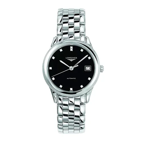 Đồng Hồ Nam Longines Flagship Diamond Watch L4.774.4.57.6 Màu Bạc/Đen - Đồng hồ - Vua Hàng Hiệu