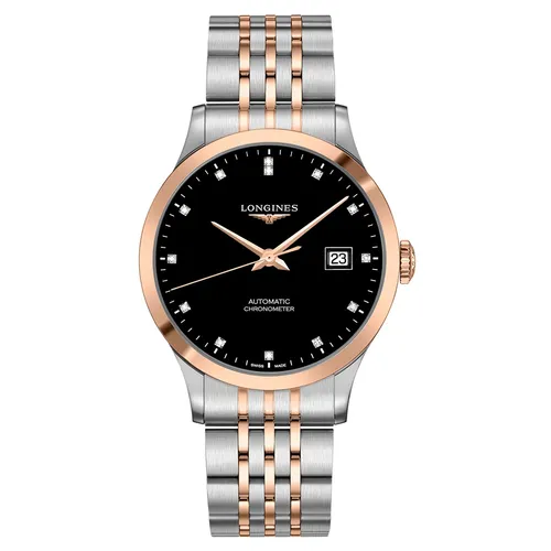 Đồng Hồ Nam Longines Record L2.821.5.57.7 Màu Bạc Đen - Đồng hồ - Vua Hàng Hiệu