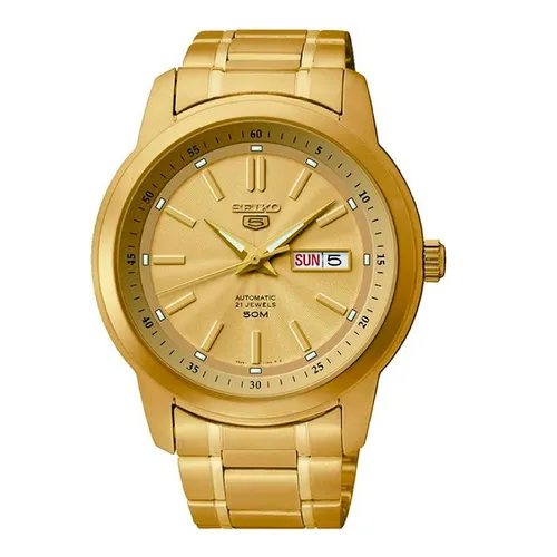 Đồng Hồ Nam Seiko 5 Automatic Handwinding SNKM94K1 Màu Vàng Gold