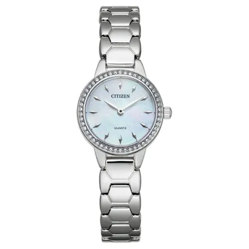 Đồng hồ - Đồng Hồ Nữ Citizen Quartz Crystal Mother Of Pearl Dial Ladies Watch EZ7010-56D Màu Bạc Xanh - Vua Hàng Hiệu