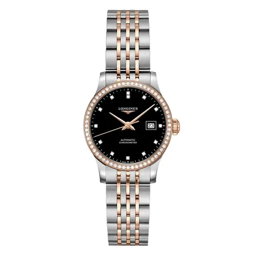 Đồng hồ - Đồng Hồ Nữ Longines Record Mother Of Pearl Dial Stainless Steel Ladies Watch L2.321.5.59.7 Màu Bạc Vàng Hồng - Vua Hàng Hiệu