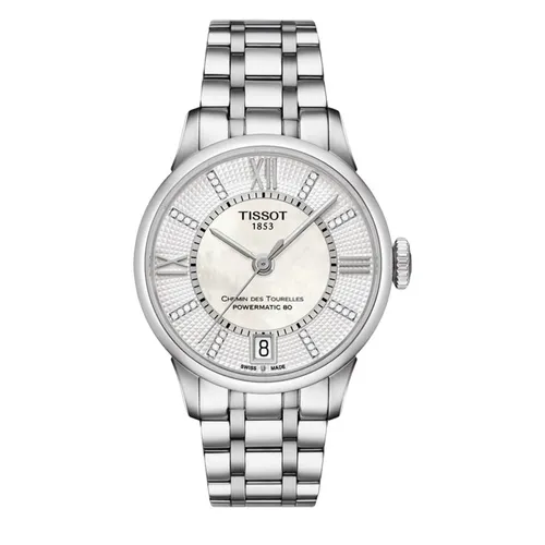 Tissot - Đồng Hồ Nữ Tissot Chemin Des Tourelles Automatic T099.207.11.116.00 Màu Bạc - Vua Hàng Hiệu