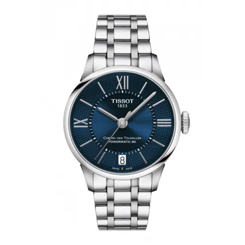 Tissot - Đồng Hồ Nữ Tissot Chemin Des Tourelles Powermatic 80 Lady T099.207.11.048.00 Màu Bạc Xanh Navy - Vua Hàng Hiệu
