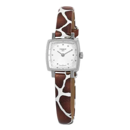 Đồng hồ - Đồng Hồ Nữ Tissot Lovely Giraffe Quartz Diamond Silver Dial T058.109.17.036.00 Màu Nâu Bạc - Vua Hàng Hiệu