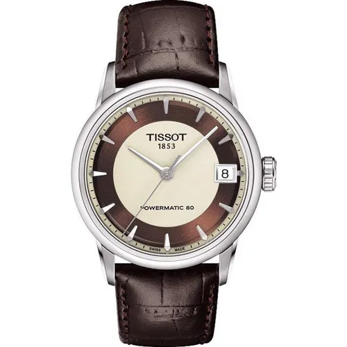 Đồng hồ - Đồng Hồ Nữ Tissot Luxury Automatic Ladies T086.207.16.261.00 Màu Nâu Bạc - Vua Hàng Hiệu