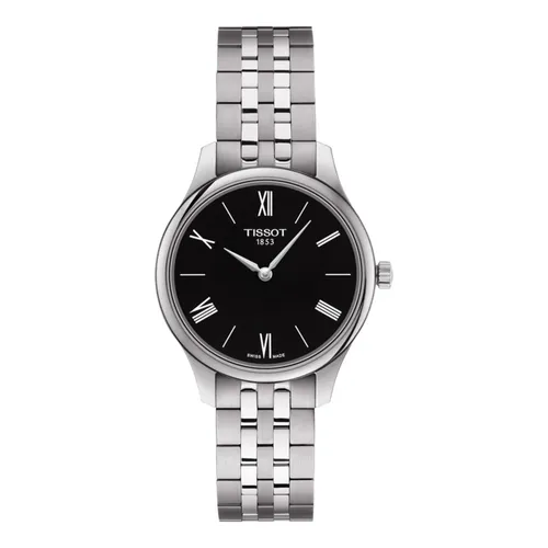 Tissot - Đồng Hồ Nữ Tissot Tradition 5.5 Quartz Black Dial T063.209.11.058.00 Màu Bạc Đen - Vua Hàng Hiệu