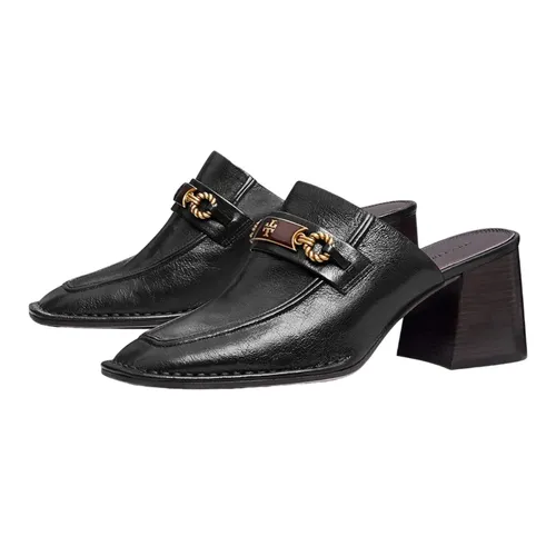 Giày Giày sục - Giày Sục Nữ Tory Burch Heel Mule 134950 Màu Đen Size 36 - Vua Hàng Hiệu
