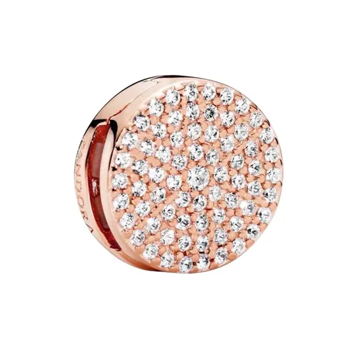 Hạt Vòng Charm Pandora Clip Charm In 14k Rose Gold-Plated 787583CZ Màu Vàng Hồng - Trang sức - Vua Hàng Hiệu