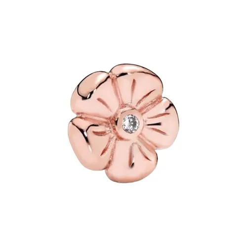 Pandora - Hạt Vòng Charm Pandora Flower Pandora Petite Element With Clear Cubic Zirconia 787898CZ Màu Vàng Hồng - Vua Hàng Hiệu