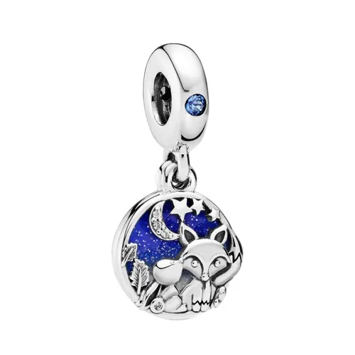 Hạt Vòng Charm Pandora Fox & Rabbit Dangle Charm 798239NMB Màu Bạc