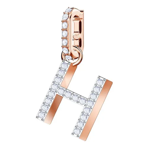 Hạt Vòng Charm Swarovski Remix Chữ H 5437622 Màu Vàng Hồng