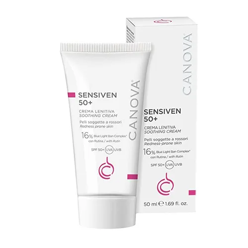 Canova - Kem Hỗ Trợ Làm Dịu Da, Dưỡng Ẩm Dành Cho Da Nhạy Cảm Canova Sensiven 50+ Soothing Cream 50ml - Vua Hàng Hiệu