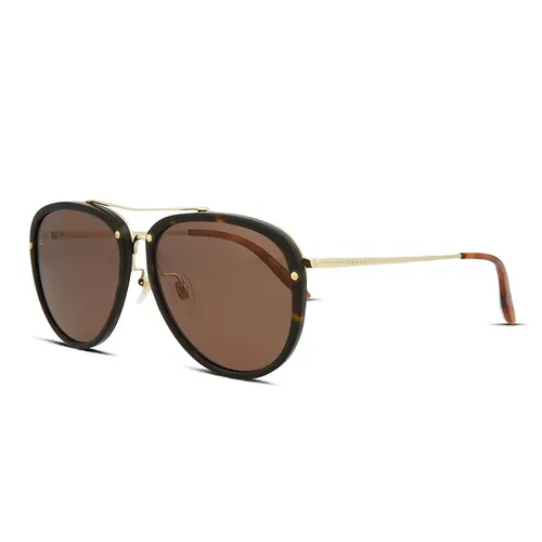 Kính Mát Nam Gucci Aviator Sunglass GG0662S-002 56 Màu Nâu