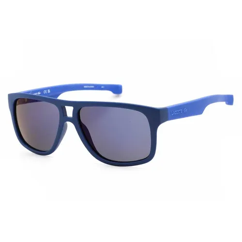 Kính Mát Nam Lacoste Dark Blue Square Men Sunglasses L817S 424 57 Màu Xanh Đậm