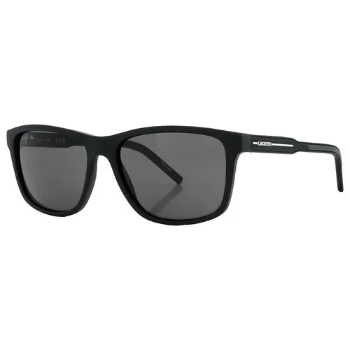 Kính Mát Nam Lacoste Dark Grey Square Men Sunglasses L931S 001 56 Màu Đen