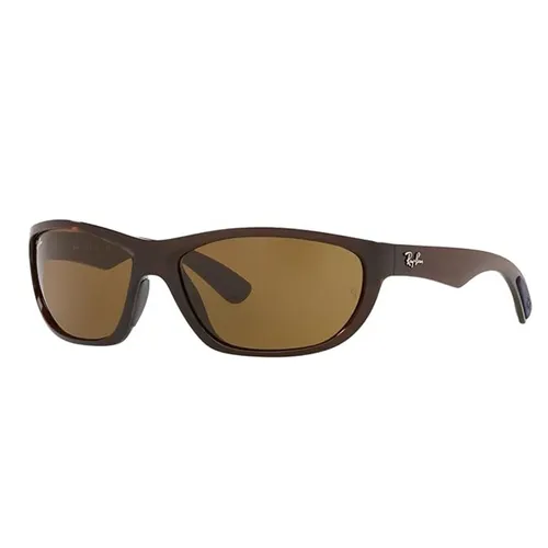 Kính Mát Nam Rayban Wrap  Sunglasses RB4188 600/773 63 Màu Nâu/Xanh