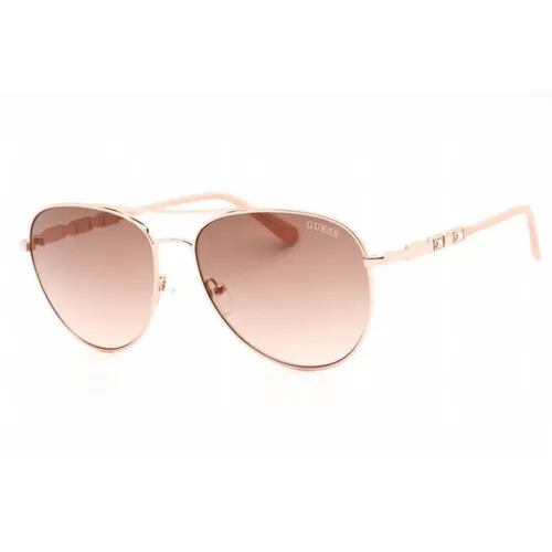 Kính mắt - Kính Mát Nữ Guess Gradient Brown Pilot Ladies Sunglasses GF6143-28F-59 Màu Nâu Hồng - Vua Hàng Hiệu