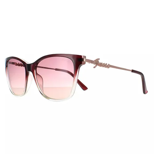 Kính mắt - Kính Mát Nữ Guess Purple GF6155-83Z-55 Sunglasses Màu Tím Đỏ - Vua Hàng Hiệu
