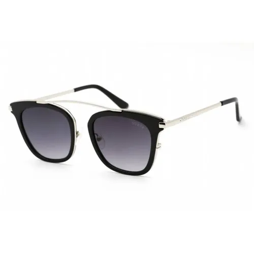 Kính mắt - Kính Mát Nữ Guess Sunglasses GF6063-BLK-51 Màu Xám Đen - Vua Hàng Hiệu