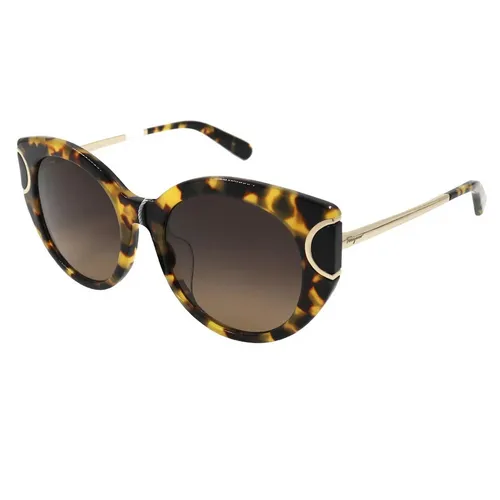 Kính mắt Salvatore Ferragamo - Kính Mát Nữ Salvatore Ferragamo Brown Gradient Cat Eye Ladies Sunglasses SF840SA 215 54 Màu Vàng Đen - Vua Hàng Hiệu