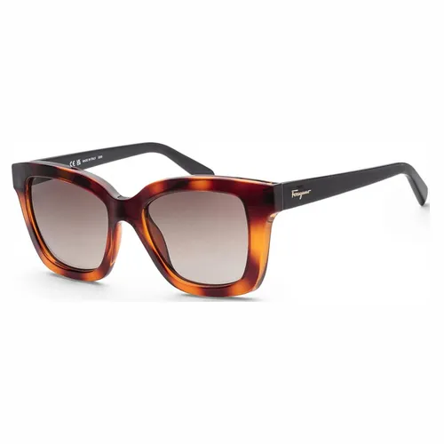 Kính mắt Salvatore Ferragamo - Kính Mát Nữ Salvatore Ferragamo Fashion 53 mm Brown Sunglasses SF955S 214 53 Màu Nâu Đen - Vua Hàng Hiệu