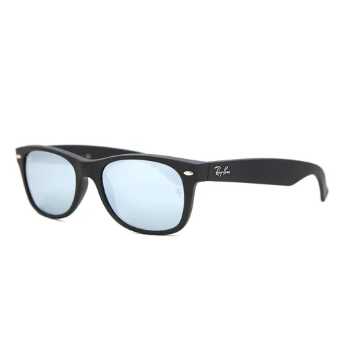 Kính Mát Rayban New Wayfarer Flash Sunglasses RB2132 622/30 55-18 Màu Bạc Xanh