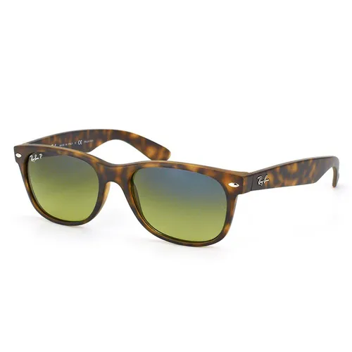 Kính Mát Rayban New Wayfarer Polarized Sunglasses RB2132 894/76 55-18 Màu Xanh/Nâu
