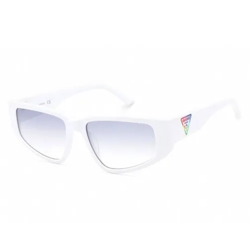 Kính Mát Unisex Guess Shiny White GU8603-21X-56 Sunglasses Màu Trắng - Kính mắt - Vua Hàng Hiệu