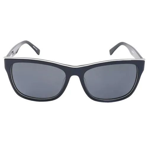 Kính Mát Unisex Lacoste Polarized Dark Grey Square Sunglasses L683SP 414 55 Màu Xanh Xám - Kính mắt - Vua Hàng Hiệu
