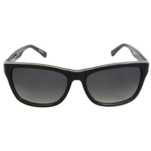 Kính Mát Unisex Lacoste Polarized Grey Square Sunglasses L683SP 001 55 Màu Đen Xám