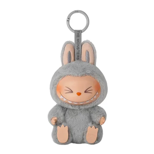Phụ kiện Pop Mart Trung Quốc Móc khóa - Móc Khóa Pop Mart Labubu Have A Seat Vinyl Plush Blind The Monster Hehe Màu Xám - Vua Hàng Hiệu