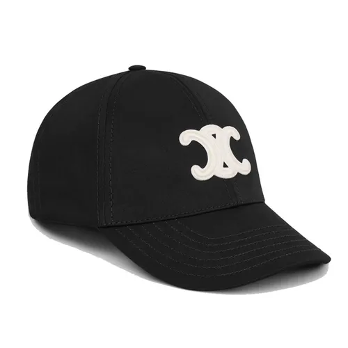 Mũ nón Celine - Mũ Unisex Celine Triomphe Logo Embroidered Màu Đen Size S - Vua Hàng Hiệu