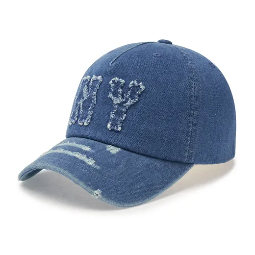 MLB Korea - Mũ MLB Basic Coopers Denim 5PANEL Unstructured Ball Cap New York Yankees 3ACPDS24N-50BLL Màu Xanh Blue - Vua Hàng Hiệu
