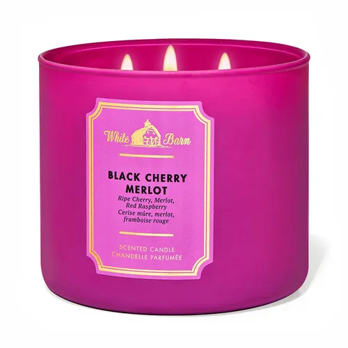 Nến Thơm 3 Bấc Bath & Body Works Butterfly Black Cherry Merlot 411g - Nến thơm - Vua Hàng Hiệu