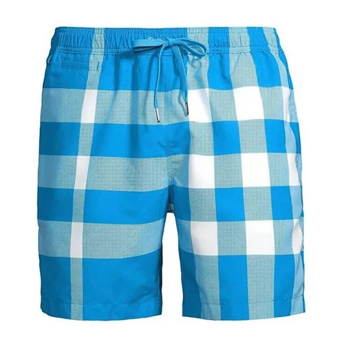Quần Short Nam Burberry Checked Shorts 8066242 Màu Xanh Blue Size L - Thời trang - Vua Hàng Hiệu