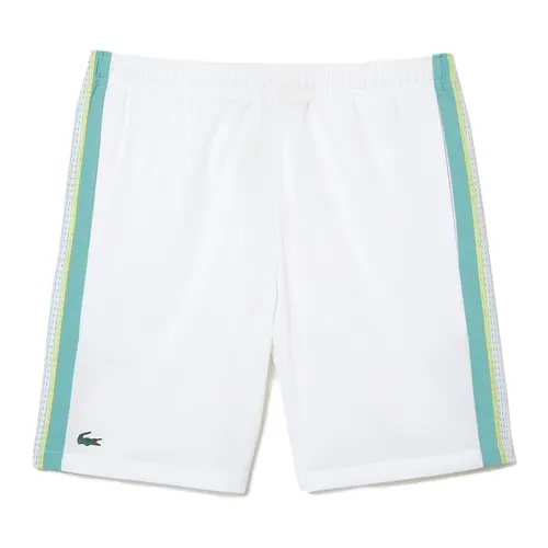 Quần Short Nam Lacoste Tennis GH5201 BH3 Màu Trắng Xanh Size 4
