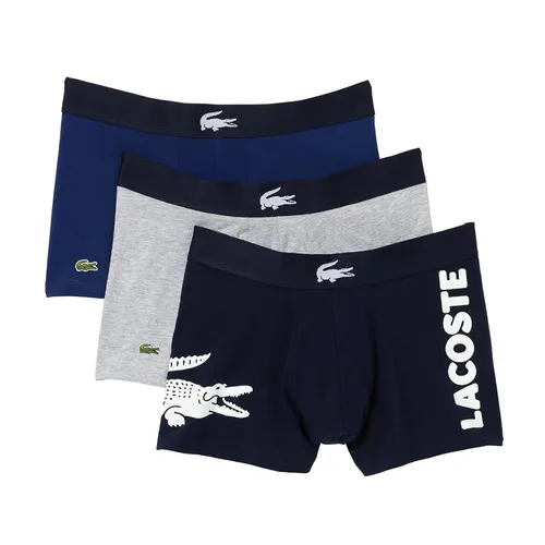 Thời trang Lacoste Quần lót - Set 3 Quần Lót Nam Lacoste Pack Of 3 Casual Boxer Briefs 5H1803 BCK Màu Xanh/Xám Size XS - Vua Hàng Hiệu