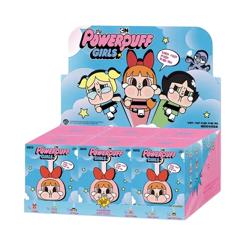 Phụ kiện Pop Mart Trung Quốc Móc khóa - Set Móc Khóa Pop Mart CRYBABY × Powerpuff Girls Series-Vinyl Face Plush Blind Box 6 Chiếc - Vua Hàng Hiệu