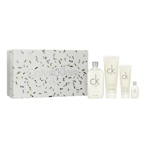 Nước hoa Unisex - Set Nước Hoa Unisex Calvin Klein CK One (EDT 200ml + EDT 15ml + Body Lotion 200ml + Shower Gel 1 - Vua Hàng Hiệu