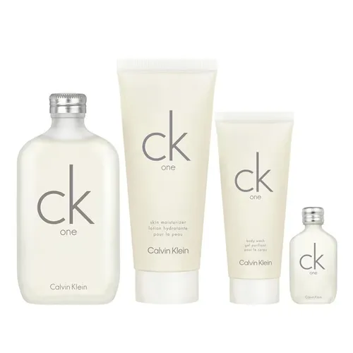 Set Nước Hoa Unisex Calvin Klein CK One (EDT 200ml + EDT 15ml + Body Lotion 200ml + Shower Gel 1