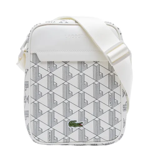 Túi Đeo Chéo Lacoste Unisex Monogram Print Camera Bag NH4094JX F89 Màu Trắng
