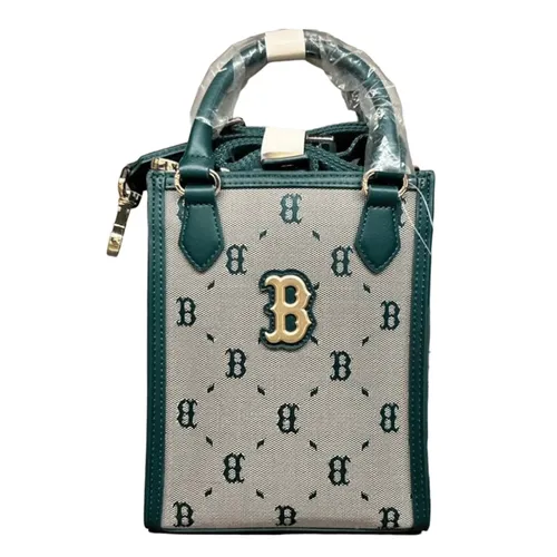 Túi xách - Túi Đeo Chéo MLB Kids Diamond Monogram Tote Bag Boston Red Sox 7ACRMDB4N-43BGL Màu Xám/Xanh - Vua Hàng Hiệu