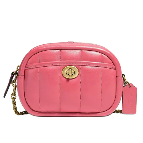 Túi Đeo Chéo Nữ Coach Camera Bag Leather Crossbody C4814 Màu Hồng
