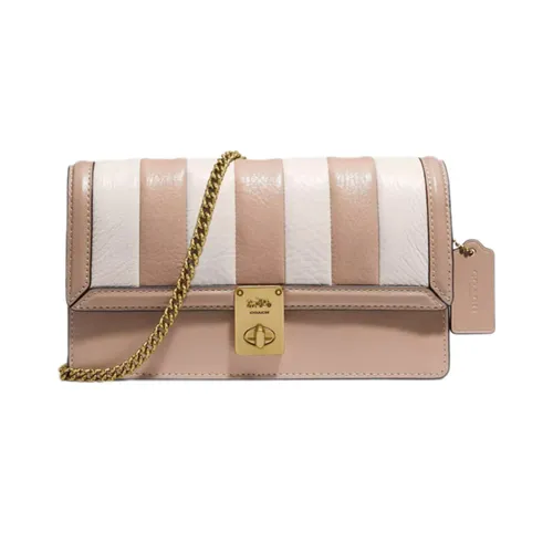Túi Đeo Chéo Nữ Coach Hutton Clutch With Colorblock Quilting 856 Màu Be