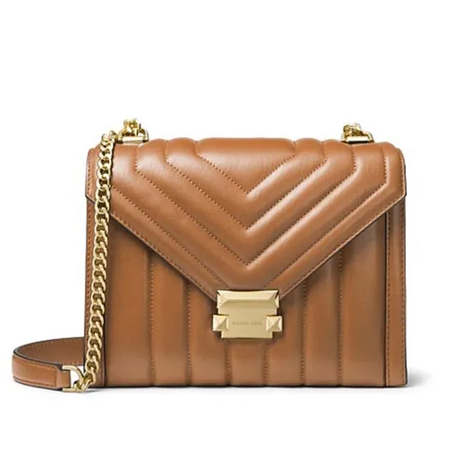 Túi Đeo Chéo Nữ Michael Kors MK Whitney Medium Quilted Shoulder Bag 35R4GWHL6U Màu Nâu