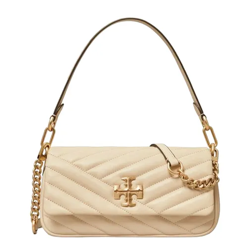 Túi Đeo Chéo Nữ Tory Burch Small Kira Chevron Flap Shoulder Bag Màu Kem